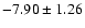$-7.90\pm1.26$