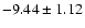 $-9.44\pm1.12$