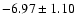$-6.97\pm1.10$