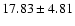 $17.83\pm4.81$