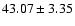 $43.07\pm3.35$