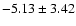 $-5.13\pm3.42$