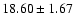 $18.60\pm1.67$