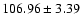 $106.96\pm3.39$