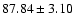 $87.84\pm3.10$