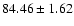 $84.46\pm1.62$