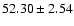 $52.30 \pm
2.54$