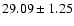 $29.09\pm1.25$