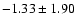 $-1.33\pm1.90$