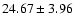 $24.67\pm3.96$