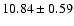 $10.84 \pm 0.59$