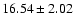 $16.54 \pm 2.02$