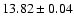 $13.82 \pm 0.04$