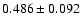 $0.486 \pm 0.092$