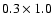 $0.3\times 1.0$