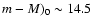 $m-M)_0 \sim 14.5$