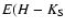 $E(H-K_{\rm S}$
