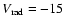 $V_{\rm rad}= - 15$