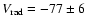 $V_{\rm rad}=-77 \pm 6$