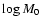 $\log M_0$