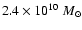 $2.4\times 10^{10}~M_{\odot}$