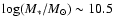$\log(M_*/M_{\odot})\sim 10.5$