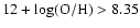 $\rm 12+log(O/H) > 8.35$