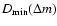 $D_{\rm min}(\Delta m)$