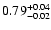 $\rm0.79^{+0.04}_{-0.02}$