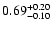 $\rm0.69^{+0.20}_{-0.10}$