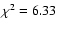 $\chi^2=6.33$