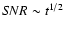 $S\!NR \sim t^{1/2}$