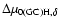 $\Delta \mu _{{\rm0(GC)H},\delta}$