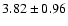 $3.82 \pm 0.96$