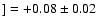 $] = +0.08 \pm 0.02$