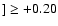 $] \geq +0.20$