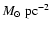 $M_{\odot}\ {\rm pc}^{-2}$