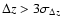 $\Delta z>3 \sigma_{\Delta z}$