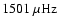 $1501~\rm\mu Hz$
