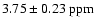 $3.75 \pm 0.23~\rm ppm$