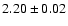 $2.20 \pm 0.02$