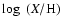 $\log~(X/{\rm H})$