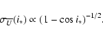 \begin{displaymath}\sigma _{\overline{U}}(i_*)\propto (1-\cos {i_*})^{-1/2}.
\end{displaymath}