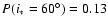 $P(i_*=60^\circ )=0.13$