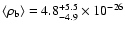$\langle \rho _{\rm b}\rangle =4.8^{+5.5}_{-4.9} \times 10^{-26}$