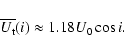 \begin{displaymath}\overline{U_{\rm t}}(i)\approx 1.18U_0 \cos i
.\end{displaymath}