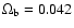 $\Omega _{\rm b}=0.042$