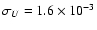$\sigma _U=1.6\times
10^{-3}$