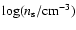 $\log(n\ensuremath{_{\rm\rm s}} /\ensuremath{{\rm cm}^{-3}} )$