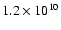 $\rm 1.2 \times 10^{10}$